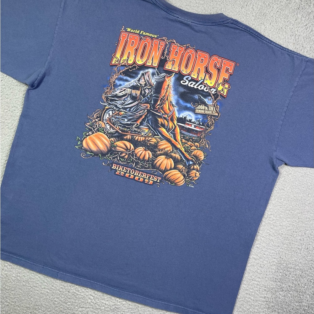 Vintage 2009 iron horse saloon biker T-shirt